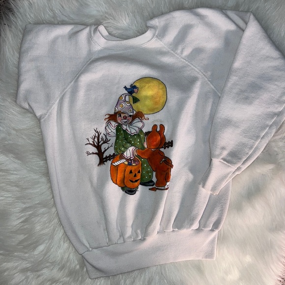 Source Unknown Tops - Vintage Halloween Hand Painted Sweatshirt